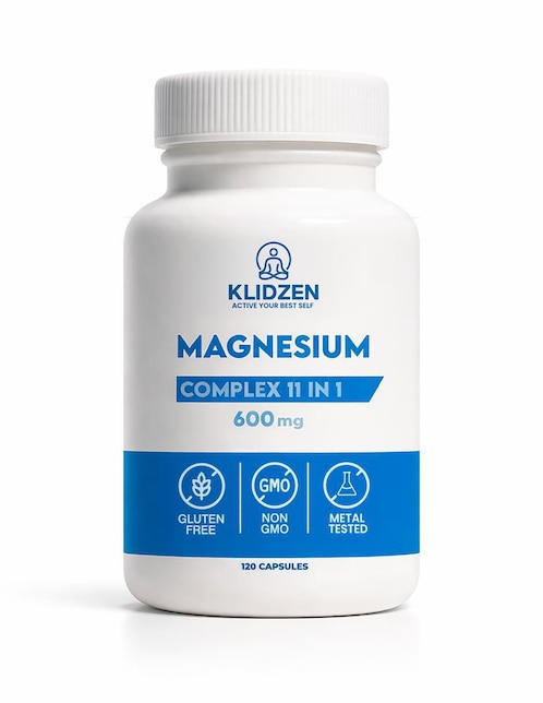 Magnesio complex 11 en 1 Klidzen de 120 cápsulas