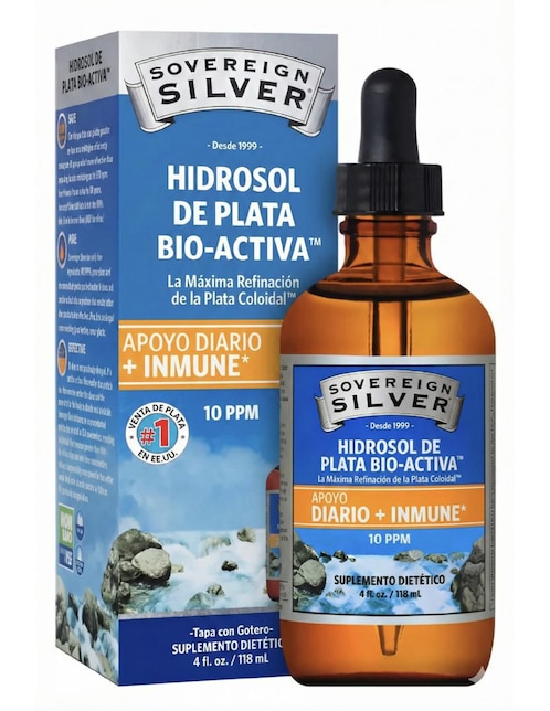 Sovereign Silver Hydrosol Apoyo Inmunológico Americano de plata de 118 ml