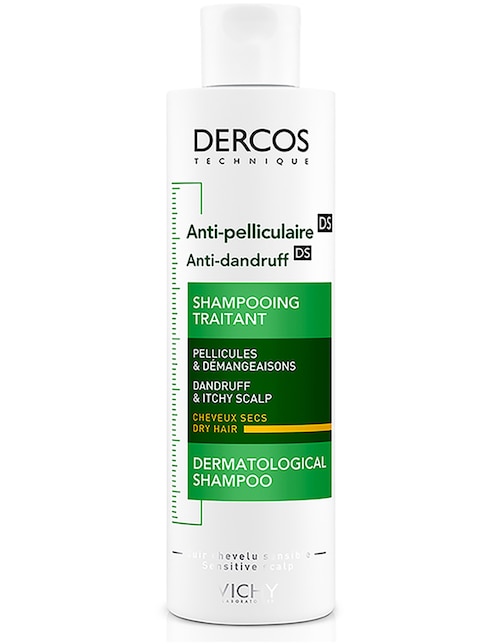 Shampoo para cabello anticaspa seca Vichy Dercos