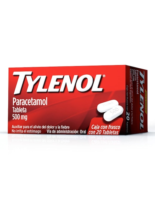 Tabletas para el alivio del dolor y fiebre Tylenol Paracetamol