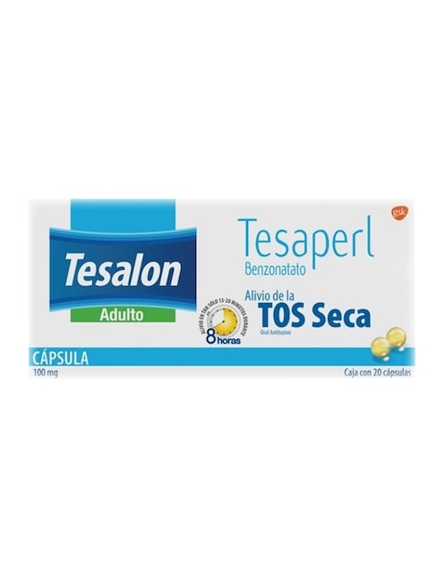 Cápsulas para tos seca Tesalon