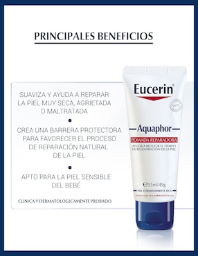 Crema para cuerpo recomendada para revitalizar día y noche Eucerin Aquaphor para todo tipo piel