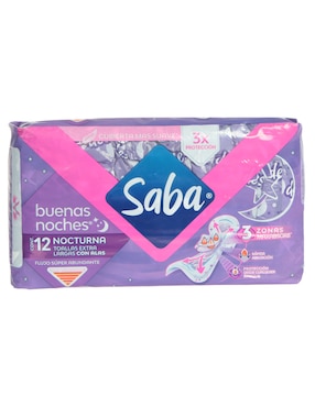 Toallas femeninas Saba con alas 12 piezas