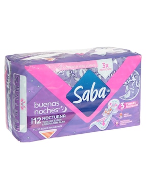 Toallas femeninas Saba con alas 12 piezas