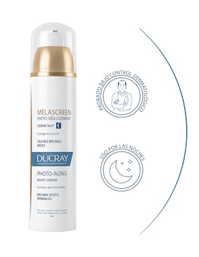 Crema facial recomendada para prevenir signos de la edad noche Ducray Melascreen para todo tipo piel