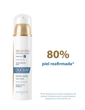 Crema facial recomendada para prevenir signos de la edad noche Ducray Melascreen para todo tipo piel