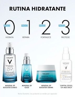 Hidratante facial minéral 89 booster 50ml vichy minéral 89
