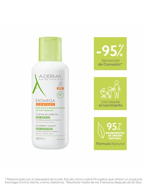 Crema para cuerpo recomendada para hidratar día y noche Aderma Exomega Control para piel seca y sensible