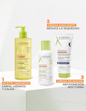 Crema para cuerpo recomendada para hidratar día y noche Aderma Exomega Control para piel seca y sensible