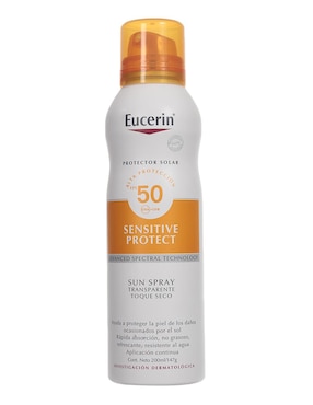 Protector Solar FPS 50+ Sensitive Protect Eucerin Sun Spray Toque Seco 200 Ml