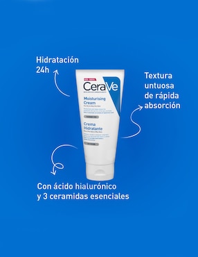 Crema para rostro y cuerpo recomendada para hidratar día y noche Cerave para todo tipo piel