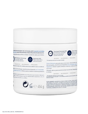 Crema para rostro y cuerpo recomendada para hidratar día y noche Cerave Cerave Hidratantes para todo tipo piel