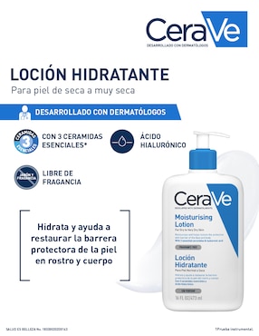Crema para cuerpo recomendada para hidratar día y noche Cerave para piel normal