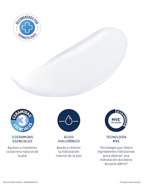 Crema para cuerpo recomendada para hidratar día y noche Cerave para piel normal