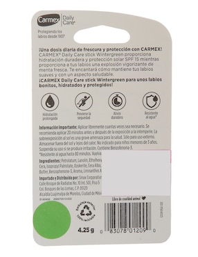 Bálsamo labial Carmex aroma menta de 4.2 g