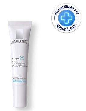 Crema para contorno de ojos recomendada para prevenir signos de la edad día y noche La Roche Posay Hyalu B5 para piel sensible
