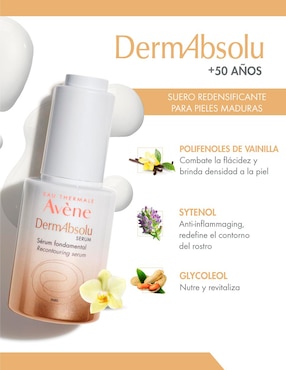 Sérum antiedad facial reafirmante con bakuchiol y polifenoles de vainilla 30 ml Avène DermAbsolu todo tipo de piel