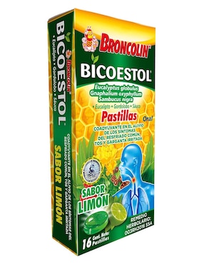 Pastillas Para Gripe Y Tos Broncolín Limón