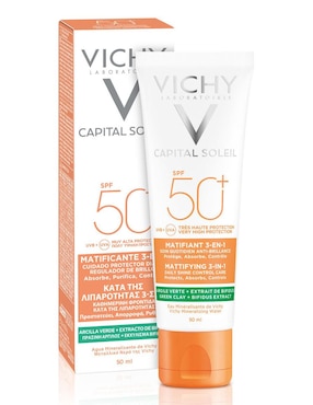 Protector Solar FPS 50+ Matificante 3 En 1 Vichy Capital Soleil 50 Ml