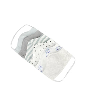 Cubrebocas Nap con bolsillo para filtro para adulto algodón 6 piezas estampados variados