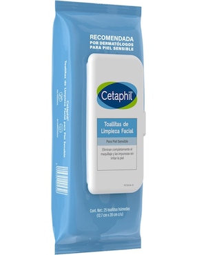 Limpiador facial Toallitas limpieza facial Cetaphil para desmaquillar