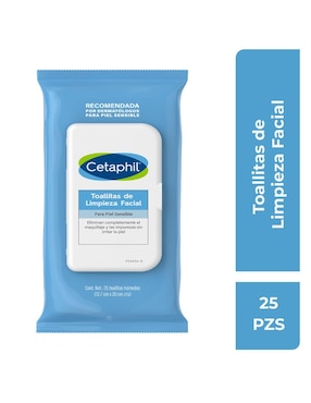 Limpiador facial Toallitas limpieza facial Cetaphil para desmaquillar