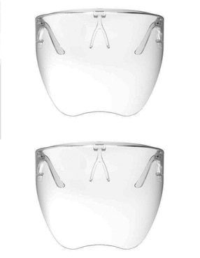 Set 2 Caretas Con Armazón De Lentes Protector Facial Reutilizable Face Shield