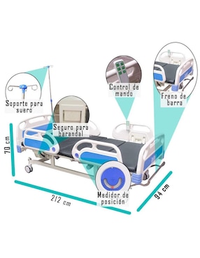 Cama hospital eléctrica ajustable Nanofort