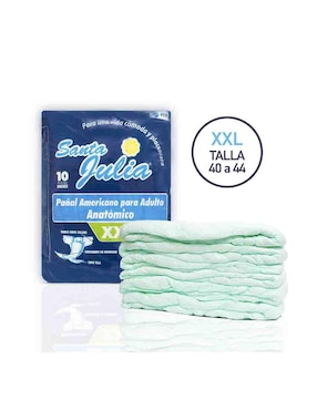 Pañales para adulto Santa Julia 10 piezas