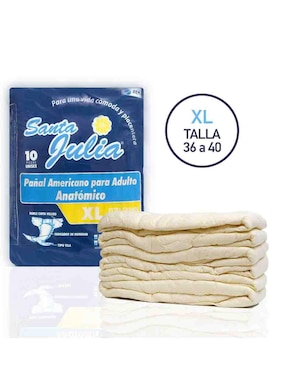 Pañales para adulto Santa Julia 10 piezas