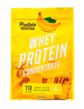 Whey Protein Concentrate Protein World Aumento Muscular Plátano En Polvo