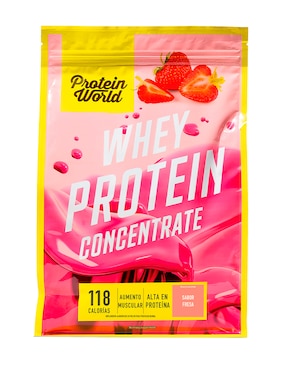 Whey Protein Concentrate Protein World Sabor Fresa En Polvo