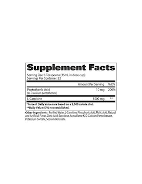 Suplemento alimenticio pre entrenamiento Gat L-Carnitina 32 servicios