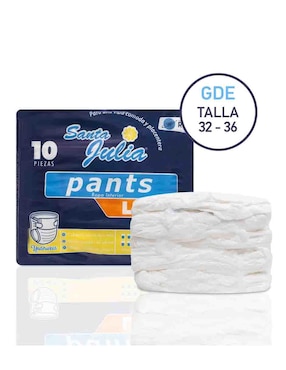 Set pañales tipo calzón para adulto Santa Julia 80 piezas
