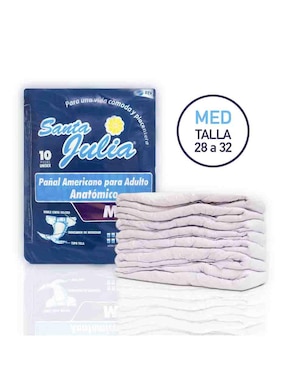 Set pañales para adulto Santa Julia 80 piezas
