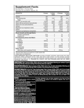 Suplemento alimenticio creatina Muscletech Cell Tech 6 lbs