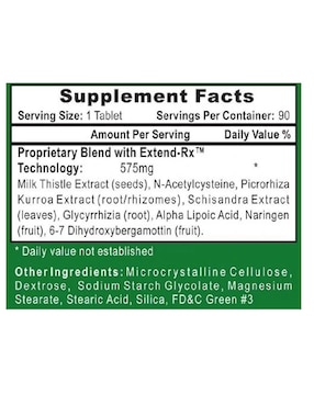 Suplementos alimenticios limpiador hepatico Hi-Tech Liver-Rx 90 tabletas