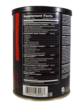 Suplementos alimenticios anabólico natural Universal Nutrition Animal Stak 21 packs