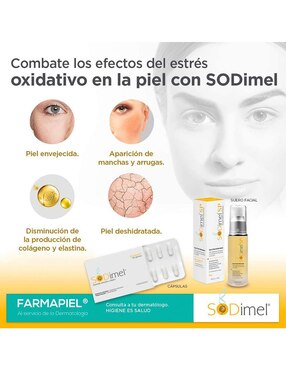 Tratamiento antioxidante Sodimel 60 cápsulas