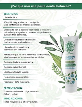 Pasta Dental Amate Verde Sin Flour