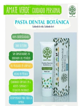 Pasta Dental Amate Verde Sin Flour