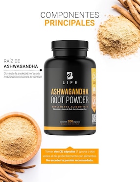 Suplemento Alimenticio B Life Ashwagandha