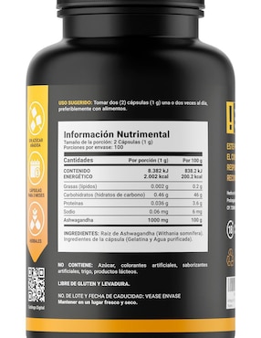Suplemento Alimenticio B Life Ashwagandha