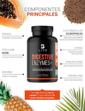 Suplemento Alimenticio B Life Enzimas Digestivas