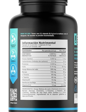 Suplemento Alimenticio B Life Nootrópico de Concentración claridad Mental