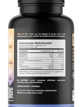 Suplemento Alimenticio B Life Omega 3 aceite de Linaza