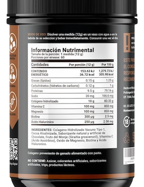 Suplemento Alimenticio B Life Colageno Hidrolizado Chocolate con Biotina B