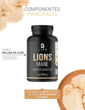 Suplemento Alimenticio B Life Hongo de Melena de León