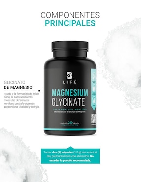 Suplemento Alimenticio B Life Glicinato de Magnesio