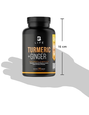 Suplemento Alimenticio B Life Cúrcuma mas Jengibre con Aceite de Coco